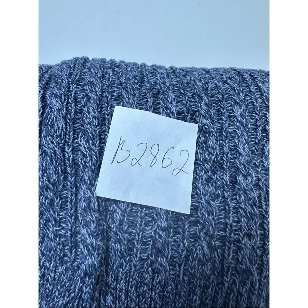 croft & barrow Blue V-Neck Cable Knit Sweater - fits more like a 1x